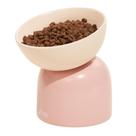 Tigelas de comida para cães e gatos, de cerâmica, elevadas, inclinadas a 15, antiderrapantes