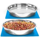 Tigelas de comida para cães Harhana Shallow em aço inoxidável 2L 2 unidades