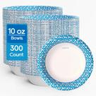 Tigelas de Papel MUCHII 300 unidades 10 oz 15 cm Estampadas à Prova de Vazamento Tigelas de Papel MUCHII 300 unidades 10 oz 15 cm Estampadas à Prova de Vazamento