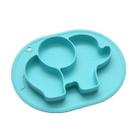 Tigelas de silicone dos desenhos animados animal bebê placa dividida elefante de sucção prato infantil tigela prato tapete bebê