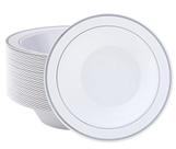 Tigelas de sopa de plástico descartáveis JOLLY PARTY 12 onças (pacote com 50)