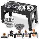 Tigelas elevadas para cães Jovrun com 2 pratos de aço inoxidável