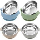 Tigelas para bebê JVEOO 4 unidades em aço inoxidável com sucção 14 cm