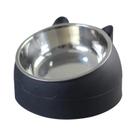 Tigelas Para Gatos Em Aço Inoxidável Antiderrapantes Com Inclinação De 15 Graus, 200ml E 400ml,