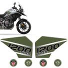 Tiger 1200 Protetor Adesivos Triumph Lateral E Logos Verde