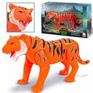 Tigre Brinquedo Animal Realista Articulado Vinil 28cm Silmar