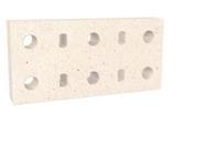 TIJOLO REFRATÁRIO 10 FUROS MED. 11.4 X 23 X 2,5cm - PACOTE COM 16 UNIDADES