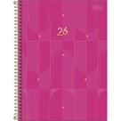 Tilibra - Agenda Executiva Espiral Diária 20 x 27,5 cm Spot Feminina 2026 - Rosa