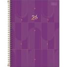 Tilibra - Agenda Executiva Espiral Diária 20 x 27,5 cm Spot Feminina 2026 - Roxa