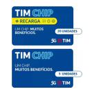TIM Chip Kit 25 unidades: 5 sem recarga e 20 com recarga TIM Chip Kit 25 unidades: 5 sem recarga e 20 com recarga