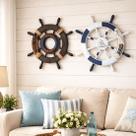 Timão Parede Náutico Marítimo Decoração Casa Praia Kit 2pçs