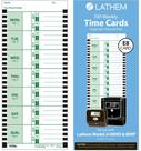Time Card Lathem, modelo 800P, 4x9 cm, semanal, 1 face, pacote com 100 Time Card Lathem, modelo 800P, 4x9 cm, semanal, 1 face, pacote com 100