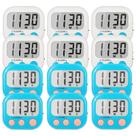 Timer AOUCE Magnetic Digital Classroom, pacote com 12, azul e branco