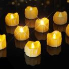 Timer Tea Lights Homemory Flameless Flickering 12 unidades de marfim