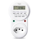 Timer Temporizador Digital 10A 2P+T com Programação Automática