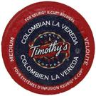 Timothy's World Coffee, La Vereda colombiana, pacote de porções K-Cup para cervejarias Keurig K-Cup, 24 unidades (pacote com 2)