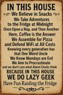 Tin Sign SKYOCEAN Vintage Funny In This House We Do Geek