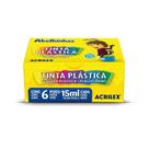 Tinta Acrilex Plástica 15ml - Kit 6 Cores Multi-superfície