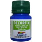Tinta Acrílica Decorfix Fosca Azul Ultramar 37ML - Caixa com 6 Unidades