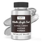 Tinta Acrílica Metálica Prateada Nicpro 250 ml