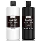 Tinta Acrílica Nicpro Branco e Preto 500 ml Não Tóxica