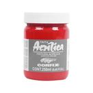 Tinta Acrilica p/ Tela 250ml Corfix Vermelho Cadmio Escuro