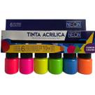 Tinta Acrílica Pintura Acrílica Neon kit 6 Cores 10ml Tinta Acrílica Pintura Acrílica Neon kit 6 Cores 10ml