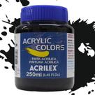 Tinta Acrylic Colors 250ml Cor 320 Preto Acrilex