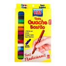 Tinta Bastão Guache 12 Cores Escolar 2 Tons Diferentes Cor Tradicional