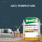 Tinta Borracha Líquida Cor Azul Para Parede 3,2l Acrílica Lavável Antimofo.