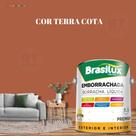 Tinta Borracha Líquida Cor Laranja Para Parede 3,2l Acrílica Lavável Antimofo.