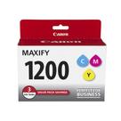 Tinta Canon MAXIFY PGI-1200, 3 cores, compatível com vários pacotes