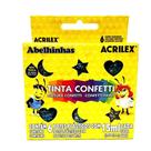 Tinta confetti 06 potes abelhinhas acrilex 15ml