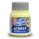Tinta de Tecido Acrilex 37 ml Amarelo Bebe Ref. 808 Tinta de Tecido Acrilex 37 ml Amarelo Bebe Ref. 808