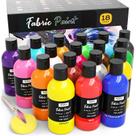 Tinta de tecido Nicpro 18 cores 250ml para roupas e artesanato