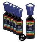 Tinta Dimensional Relevo Brilhante 3D Color Preto Kit 6un Acrilex Ideal para Tecido Papel Madeira Couro Cerâmica Gesso Tinta Dimensional Relevo Brilhante 3D Color Preto Kit 6un Acrilex Ideal para Tecido Papel Madeira Couro Cerâmica Gesso