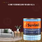 Tinta Epóxi Base Água Suvinil Multissuperfícies Azulejos e Banheiros Antimofo Cor Vermelho Lavável 800ml