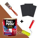Tinta Esmalte Madeira Metal Peg Pinte 900ml + Lixa + Rolo Tinta Esmalte Madeira Metal Peg Pinte 900ml + Lixa + Rolo