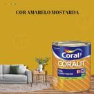 Tinta Esmalte Sintético Base Água Cor Amarelo 800ml Coral Coralit Total Zero Acetinado p/Madeiras e Metais e Pintura em Artesanato de MDF. Tinta Esmalte Sintético Base Água Cor Amarelo 800ml Coral Coralit Total Zero Acetinado p/Madeiras e Metais e Pintura em Artesanato de MDF.