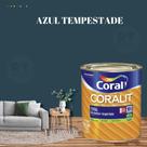 Tinta Esmalte Sintético Base Água Cor Azul 800ml Coral Coralit Total Zero Brilhante p/Madeiras e Metais e Pintura em Artesanato de MDF.