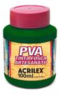 Tinta Fosca Acrilex 100ml PVA para Artesanato em Gesso e Cerâmica e Criação de Decoração Verde Musgo