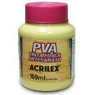 Tinta Fosca para Artesanato PVA 100ml Amarelo Bebê Acrilex Tinta Fosca para Artesanato PVA 100ml Amarelo Bebê Acrilex