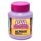 Tinta Fosca para Artesanato PVA 100ml Lilás Acrilex