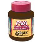 Tinta Fosca para Artesanato PVA 100ml Marrom Escuro Acrilex