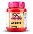 Tinta Fosca Pva Artesanato Acrílex Vermelho Fogo 250ml