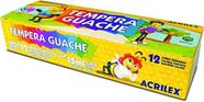 Tinta guache 15ml 12 cores - acrilex