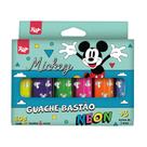 Tinta Guache Em Bastão 6 Cores Neon Mickey Não faz Sujeira Tinta Guache Em Bastão 6 Cores Neon Mickey Não faz Sujeira