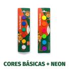 Tinta Guache Escolar Kit c/ 6 Cores BásicasTradicionais, Neon ou Metálicas Leo&Leo Á Escolher