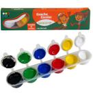Tinta Guache Escolar Leo&Leo 15ml - Caixa Com 6 Cores Tinta Guache Escolar Leo&Leo 15ml - Caixa Com 6 Cores