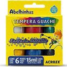 Tinta Guache Metálica Fantasia 2 Caixas de 6 Cores Tinta Guache Metálica Fantasia 2 Caixas de 6 Cores